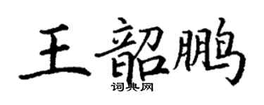 丁謙王韶鵬楷書個性簽名怎么寫