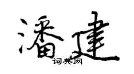 曾慶福潘建行書個性簽名怎么寫