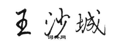 駱恆光王沙城行書個性簽名怎么寫