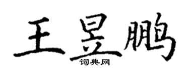 丁謙王昱鵬楷書個性簽名怎么寫
