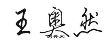 駱恆光王奧然行書個性簽名怎么寫