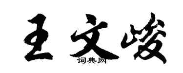 胡問遂王文峻行書個性簽名怎么寫