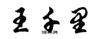 胡問遂王千里行書個性簽名怎么寫