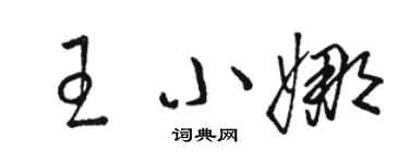 駱恆光王小娜草書個性簽名怎么寫