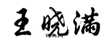 胡問遂王曉滿行書個性簽名怎么寫