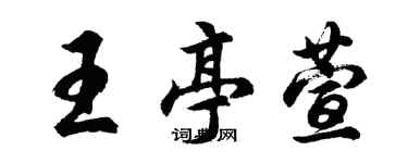 胡問遂王亭萱行書個性簽名怎么寫
