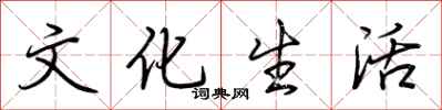 荊霄鵬文化生活行書怎么寫