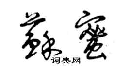 曾慶福蘇蜜草書個性簽名怎么寫