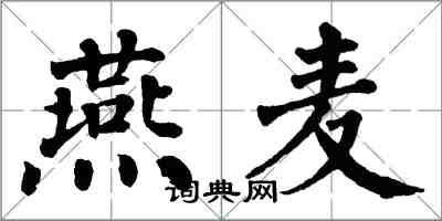 翁闓運燕麥楷書怎么寫