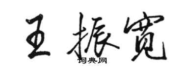 駱恆光王振寬行書個性簽名怎么寫