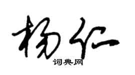 朱錫榮楊仁草書個性簽名怎么寫