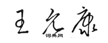 駱恆光王允康草書個性簽名怎么寫