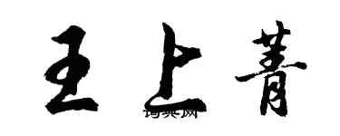 胡問遂王上菁行書個性簽名怎么寫