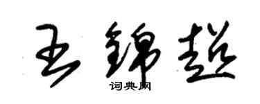 朱錫榮王錦超草書個性簽名怎么寫