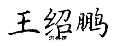 丁謙王紹鵬楷書個性簽名怎么寫