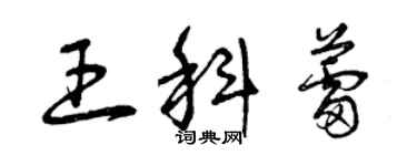 曾慶福王科蕾草書個性簽名怎么寫