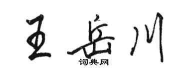 駱恆光王岳川行書個性簽名怎么寫