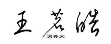 梁錦英王茗皓草書個性簽名怎么寫