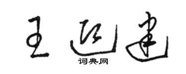 駱恆光王迎建草書個性簽名怎么寫