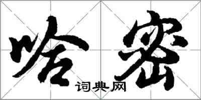 胡問遂哈密行書怎么寫