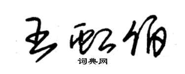 朱錫榮王虹伯草書個性簽名怎么寫