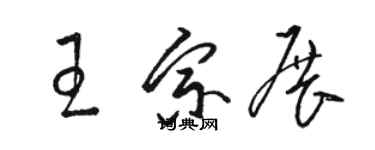 駱恆光王宗展草書個性簽名怎么寫