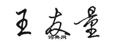 駱恆光王友量行書個性簽名怎么寫