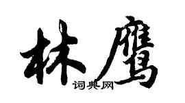 胡問遂林鷹行書個性簽名怎么寫