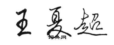 駱恆光王夏超行書個性簽名怎么寫