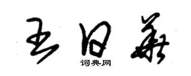 朱錫榮王日華草書個性簽名怎么寫