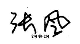 朱錫榮張風草書個性簽名怎么寫