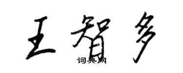 王正良王智多行書個性簽名怎么寫