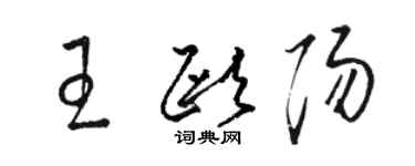 駱恆光王歐陽草書個性簽名怎么寫