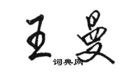 駱恆光王曼行書個性簽名怎么寫