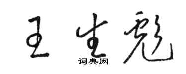 駱恆光王生彪草書個性簽名怎么寫