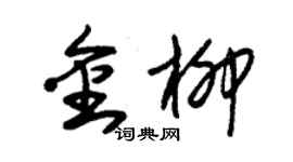 朱錫榮金柳草書個性簽名怎么寫