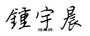 王正良鍾宇晨行書個性簽名怎么寫