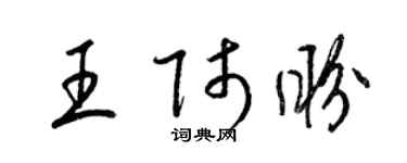 梁錦英王師盼草書個性簽名怎么寫