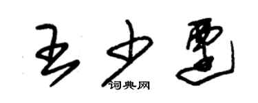 朱錫榮王少遷草書個性簽名怎么寫