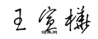 駱恆光王宣樺草書個性簽名怎么寫
