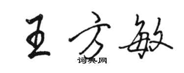 駱恆光王方敏行書個性簽名怎么寫