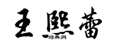 胡問遂王熙蕾行書個性簽名怎么寫