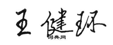 駱恆光王健環行書個性簽名怎么寫