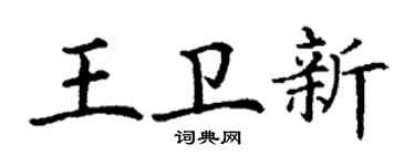 丁謙王衛新楷書個性簽名怎么寫