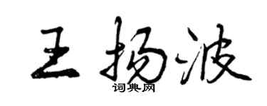 曾慶福王揚波行書個性簽名怎么寫