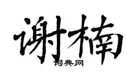 翁闓運謝楠楷書個性簽名怎么寫