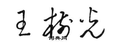 駱恆光王樹光草書個性簽名怎么寫