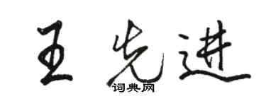 駱恆光王先進行書個性簽名怎么寫
