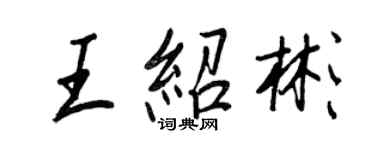 王正良王紹彬行書個性簽名怎么寫