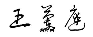 曾慶福王蘭庭草書個性簽名怎么寫